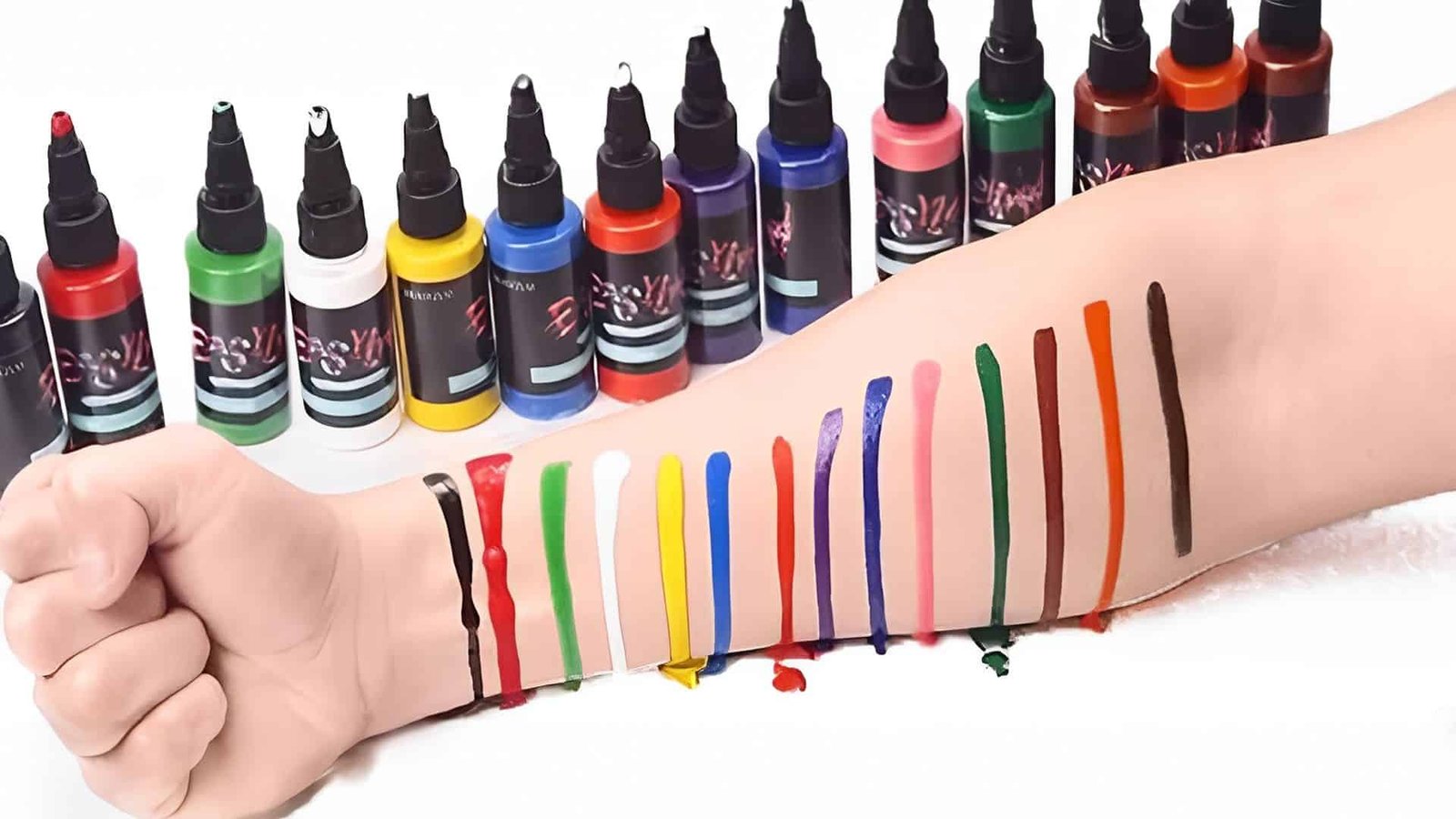 Magnetic Tattoo Removal is effective on all ink colours, green, blue, yellow and even on white