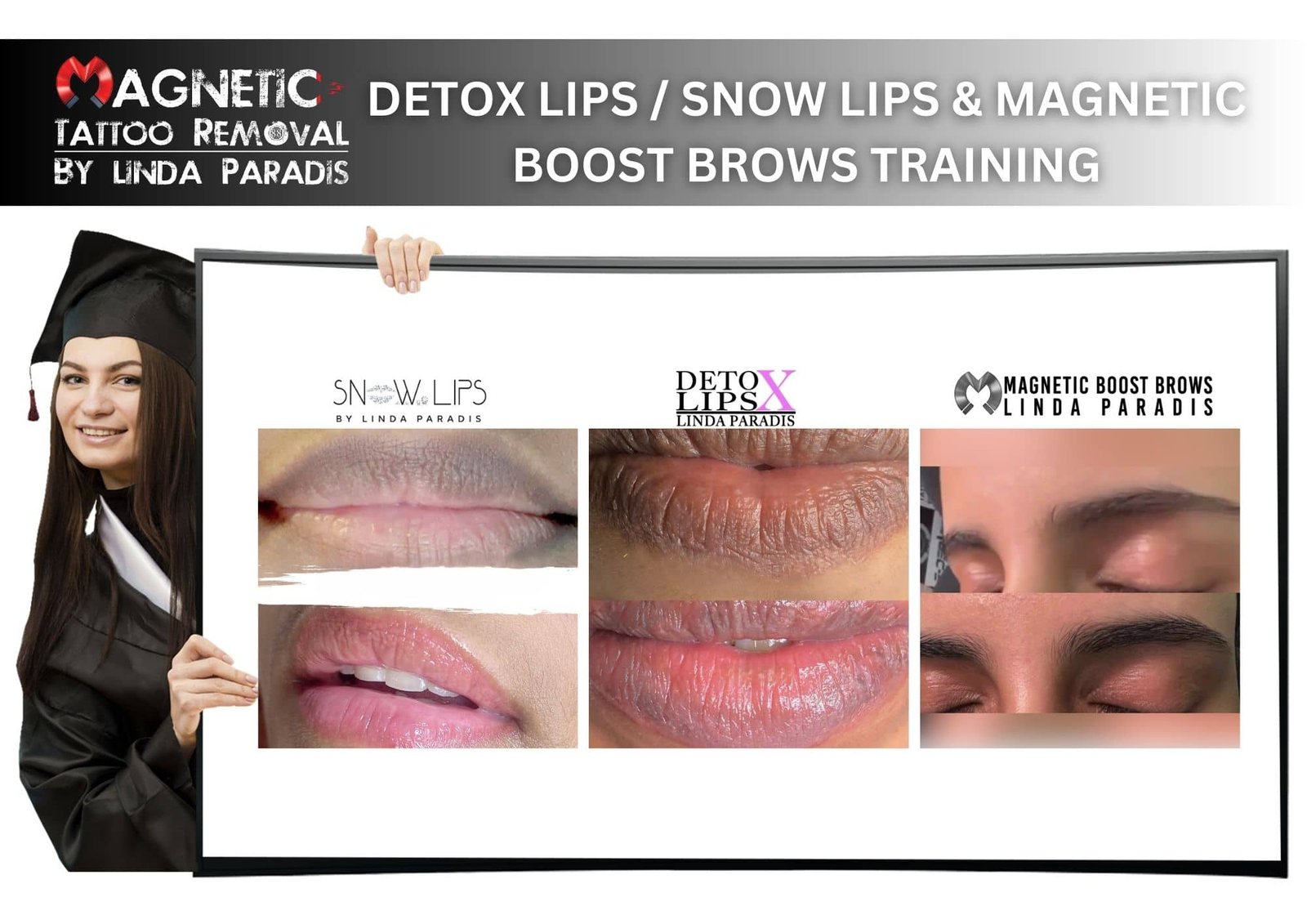 Snow Lips Detox Lips and Magnetic Boost Brows techniques course
