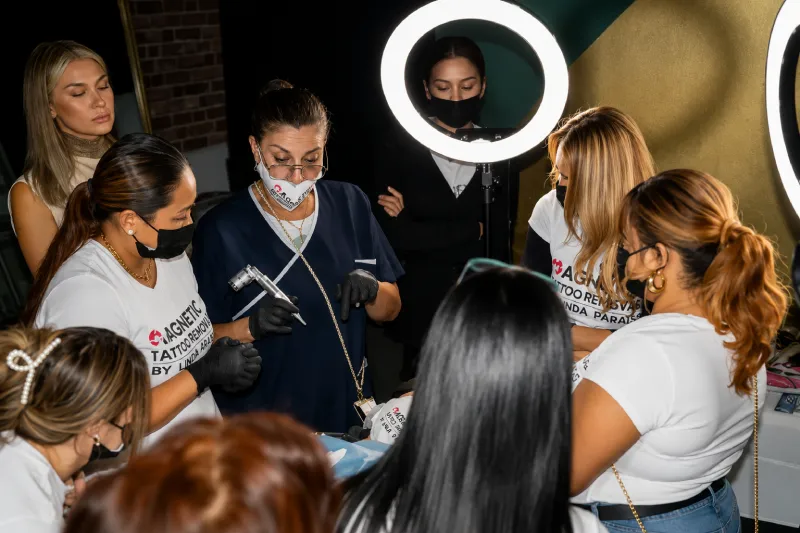 Magnetic Tattoo Removal by Linda Paradis Training Hands-on Class Photo