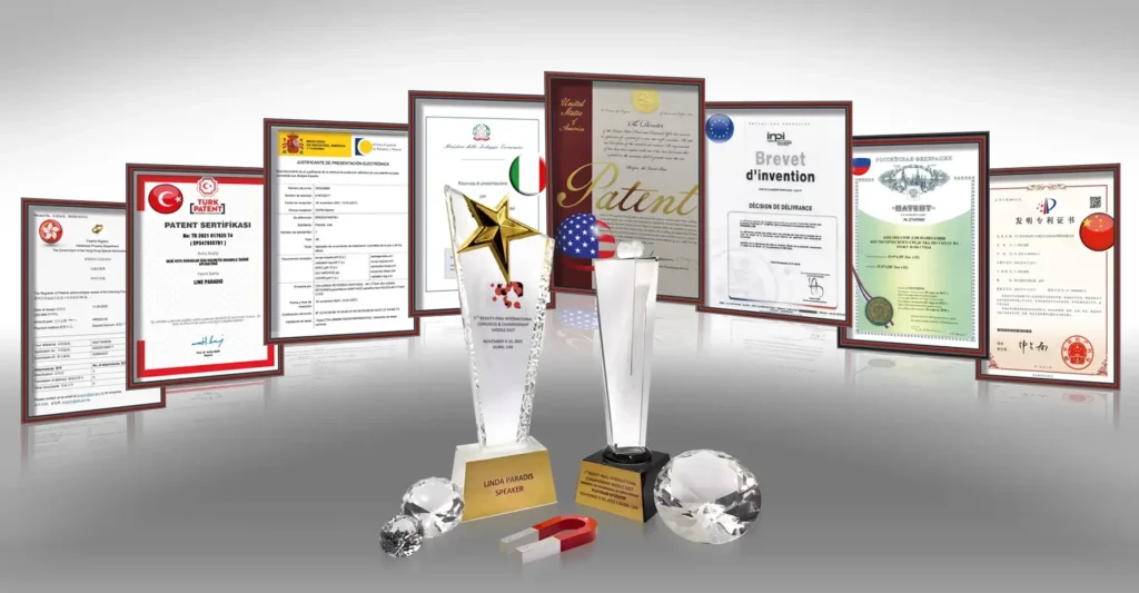 Magnetic Tattoo Removal origin: patents and certificates awarded to Linda Paradis